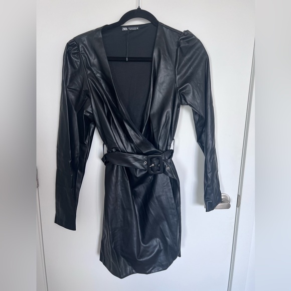 Robe noir black similicuir taille small - Picture 3 of 5